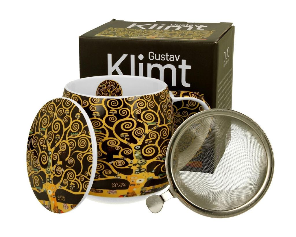 Kubek DUO ART GALLERY Barrel 430 ml TREE OF LIFE z sitkiem Zdjęcie produktu 