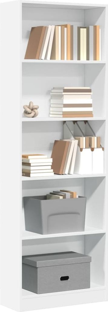 Maison Exclusive - Bücherregal Weiß 60 x 24 x 176 cm Holzwerkstoff