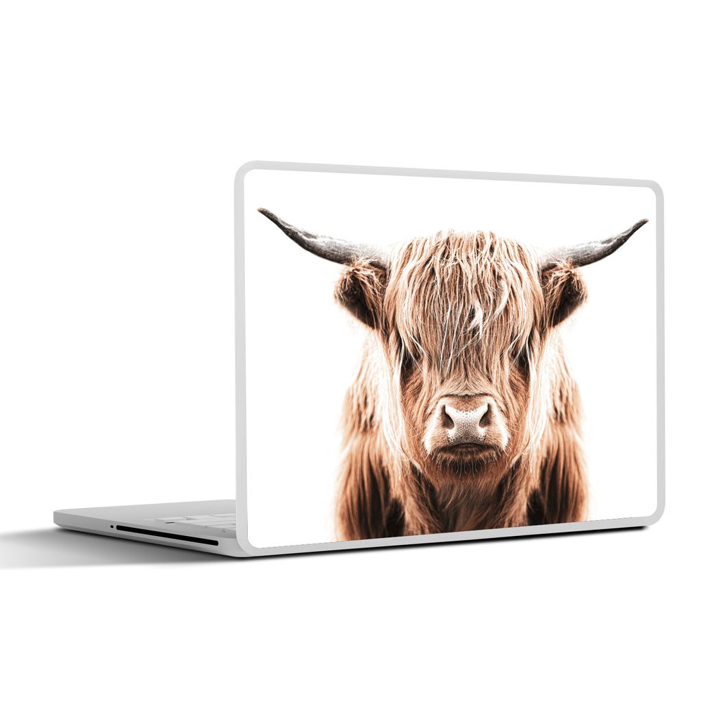 MuchoWow Laptop Aufkleber Sticker Cover Schottischer Highlander - Tiere - Stier 31x22.5 cm - Laptop-Deko