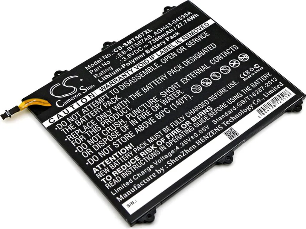 Batterie de Rechange pour Samsung Galaxy Tab E 9.6 compatible EB-BT567ABA