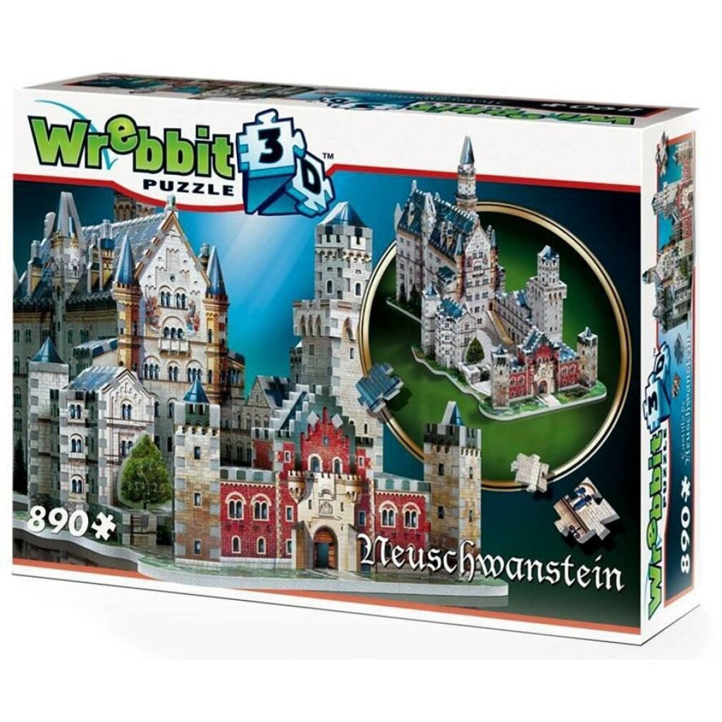 WREBBIT Puzzle 3D Zamek Neuschwanstein 890 elementów Zdjęcie produktu 