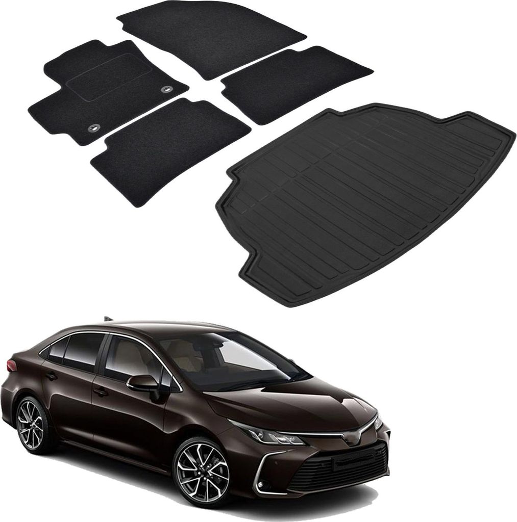 Kofferraumwanne Fußmatten Set Für Toyota Corolla Ab 2019 Stufenheck, Genaue Passform