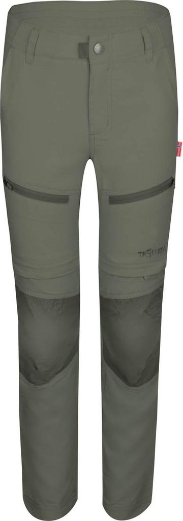 TROLLKIDS Nordfjord Zip-off Slim Fit Kinder Trekking Hose grün 152