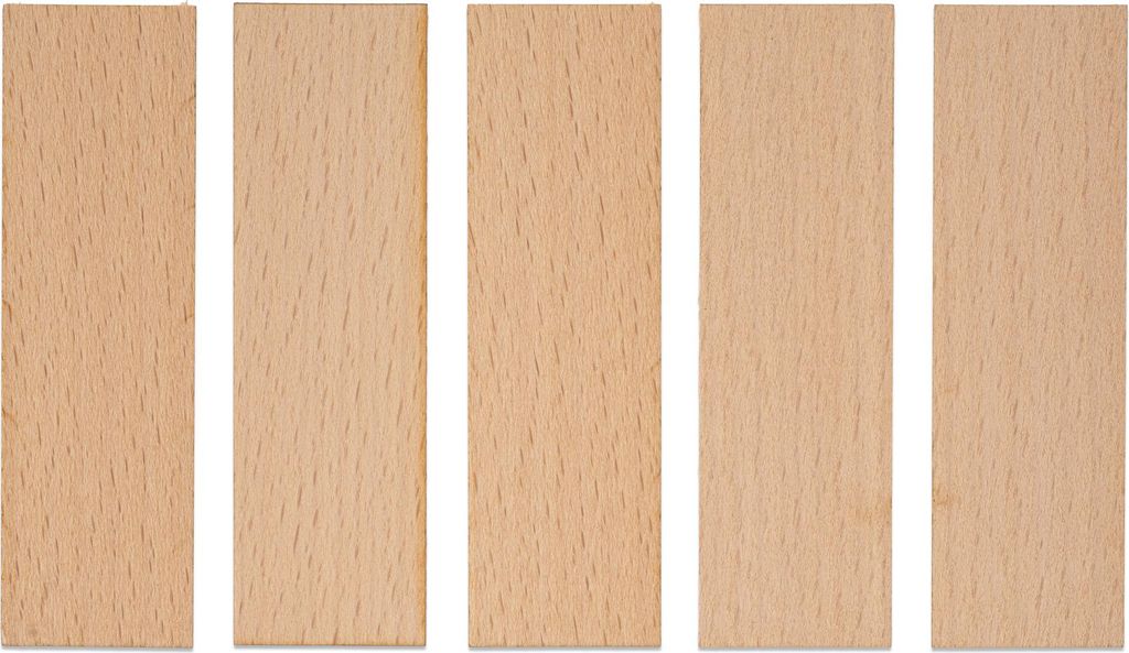 Holzdochte für Kerzen, 100 x 30 x 1 mm, 5 Stück