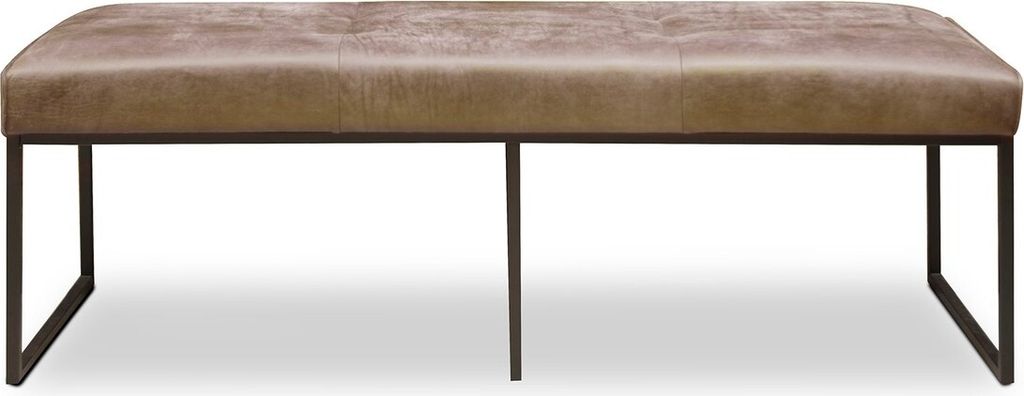 Bank Fenna Esszimmerbank 4-Sitzer Leder Beige