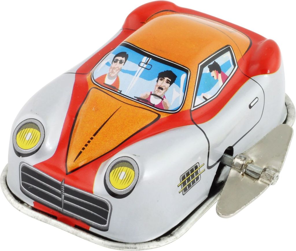Blechspielzeug - Rennwagen - Space Invader - orange weiß - Produktbild 