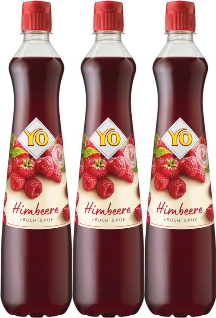 YO Fruchtsirup Himbeere Vegan 700ml (3er Pack) Produktbild 