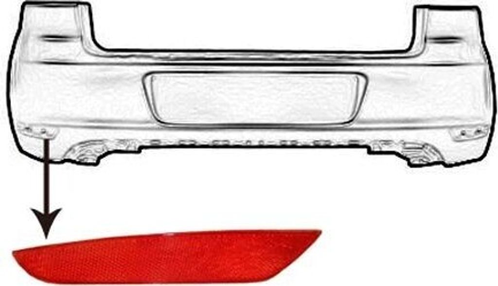 VAN WEZEL 5863939 - OE 5K0945105F Rückstrahler, links für Golf VI