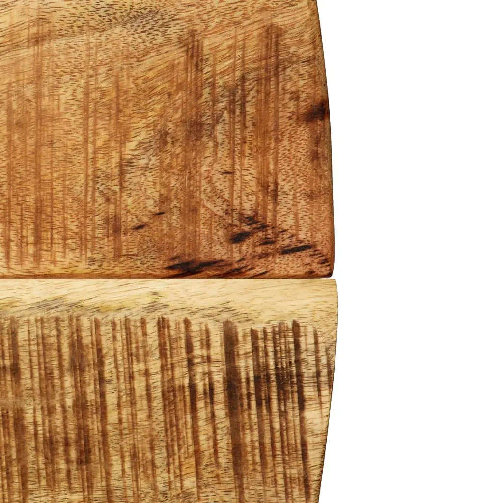 Table à manger ronde industrielle en bois massif et métal 120x77 cm - 4