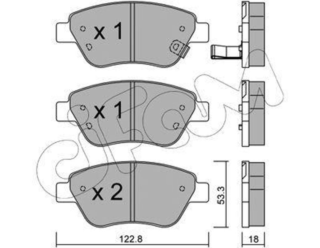 CIFAM Bremsbeläge Satz Vorne Bremsklötze für OPEL Corsa D Schrägheck (S07) 822-321-2