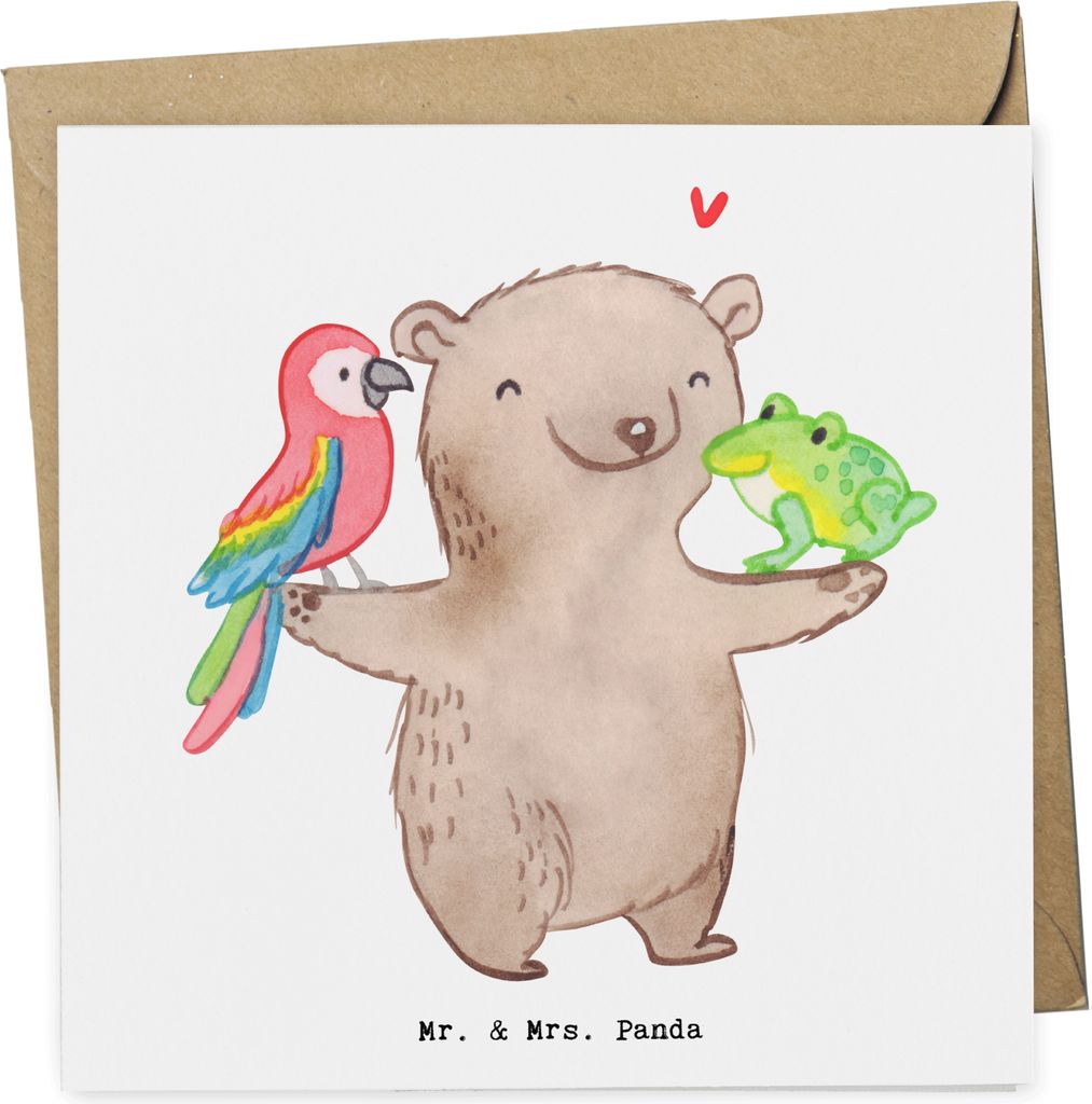 Mr. & Mrs. Panda Grußkarte Tierwirt Herz - Weiß - Geschenk, Farmer, Bauernhof, doppelkarte, faltkarte, Tiere, Klappkarte, Schweine, Glückwunschk...