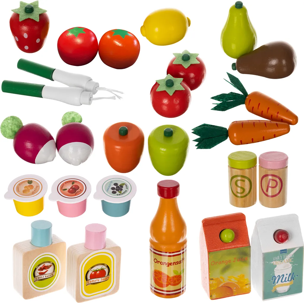 Jouet marchand bois stable et complet avec 25 accessoires pour enfant - 8