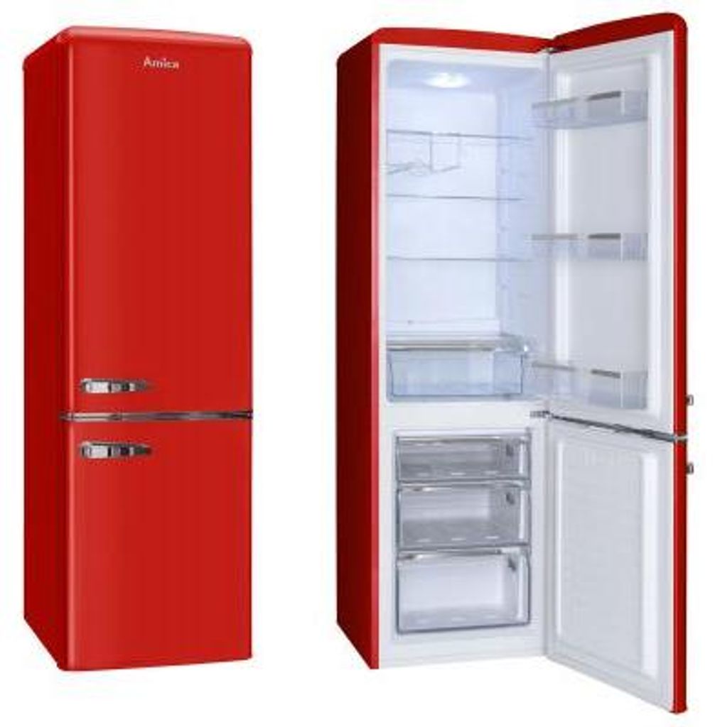 Amica KGCR 387100 R, 244 l, N-ST, 43 dB, 3 kg/24h, E, Rot Produktbild 