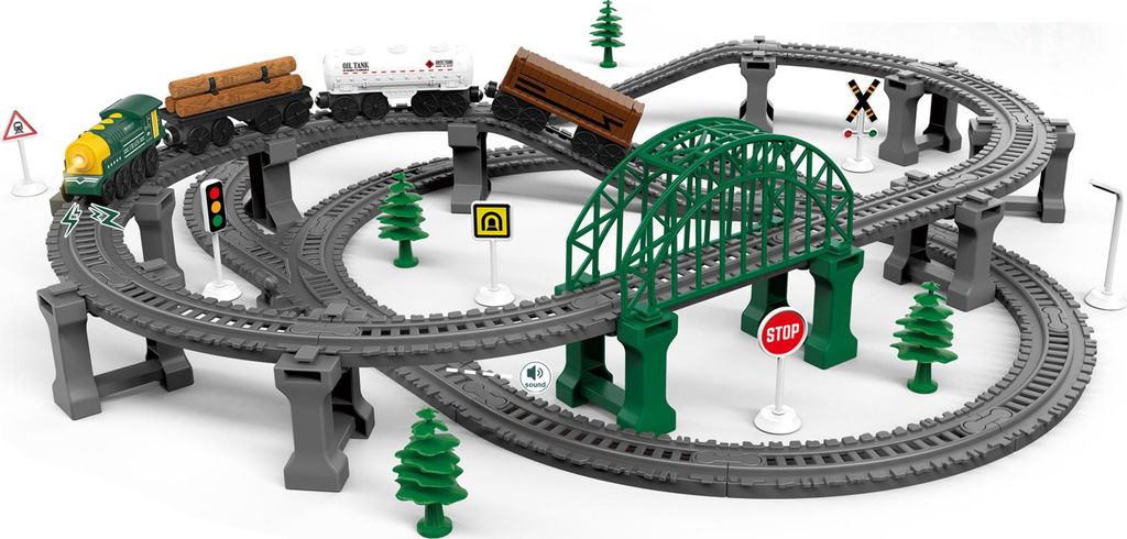 Zugbahn mit Soundeffekten 77 x 76 x 16 cm Produktbild 