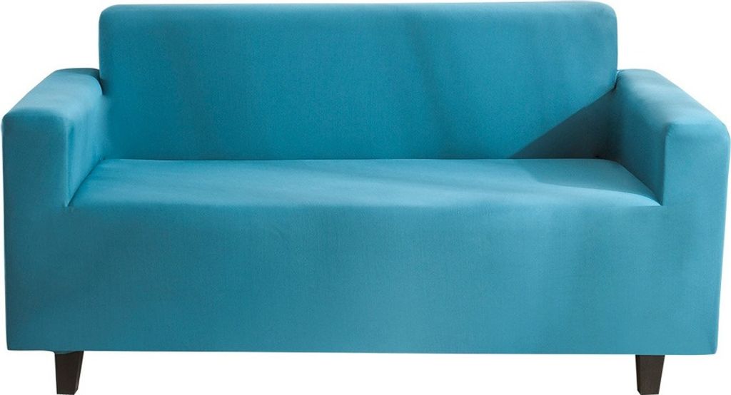 Blauer Lake Stretched Chair Sofa Schonbezug Für 3 Sitz – Polyester Stoff Rutschfester Weicher Sofabezug, Waschbarer Möbelschutz