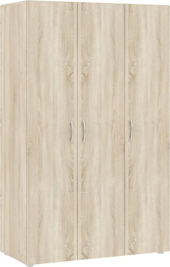 Dmora Kleiderschrank, 3 Türen Dublin 110,7x51,9 cm Braun