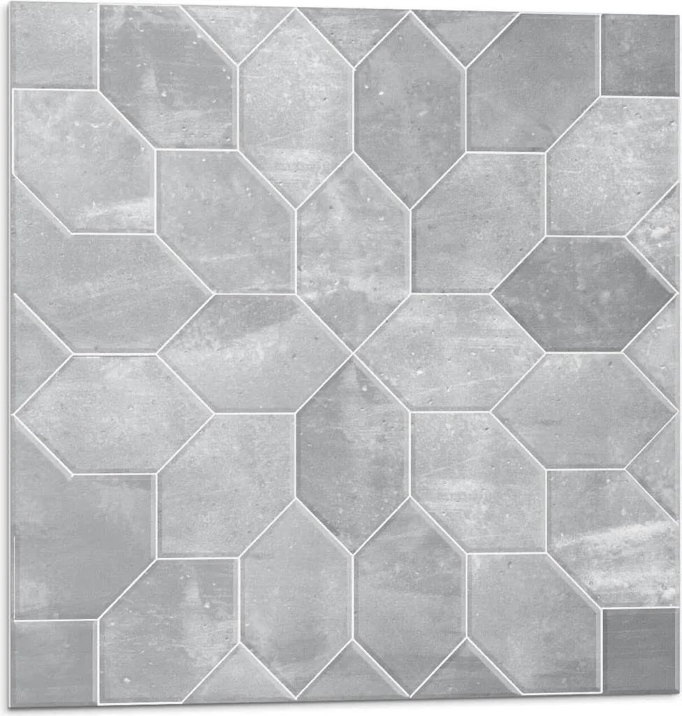 Pannelli Murali 3D Esagonali 50x50 cm | Mosaico Autoadesivo 4 Pezzi