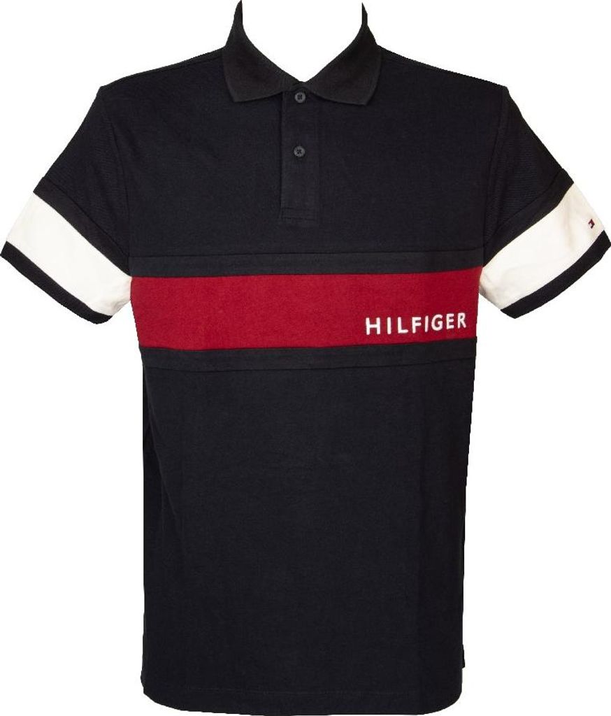 TH TOMMY HILFIGER Herren-Poloshirt, Kurzarmhemd mit Kragen Produktbild 