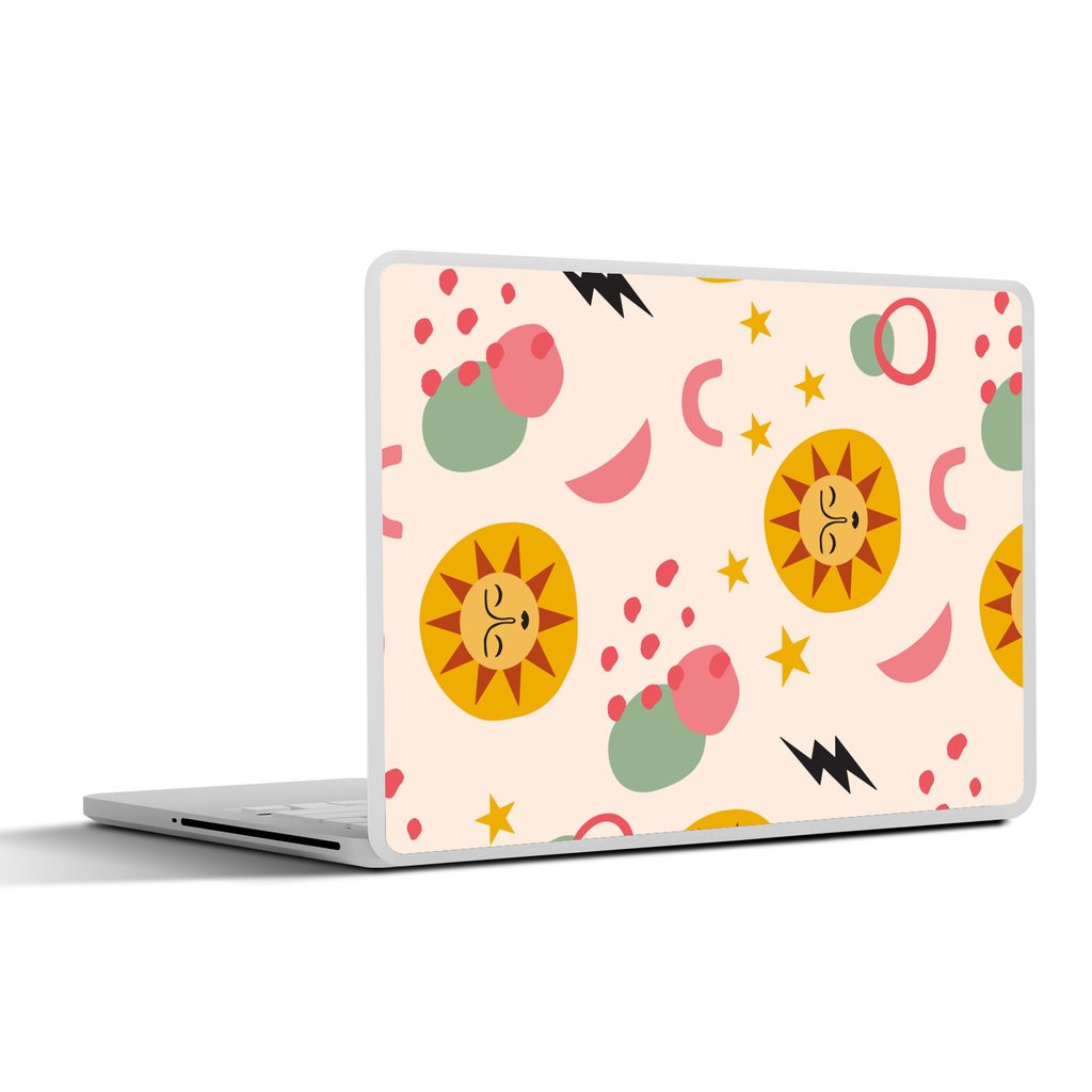 MuchoWow Laptop Aufkleber Sticker Cover Sommer - Wetter - Pastell 30x22 cm - Laptop-Sticker