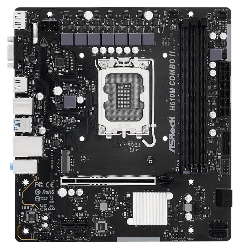 ASRock H610M Combo II           1700 mATX HDMI/DP/D-Sub DD Immagine del prodotto 