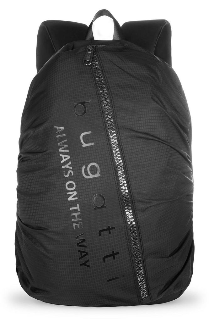 bugatti Rucksack mit Laptopfach Letters Backpack 20L Black schwarz