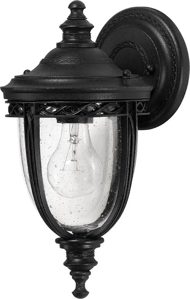 Éclairage extérieur baroque noir robuste contre humidité jardin 32 cm