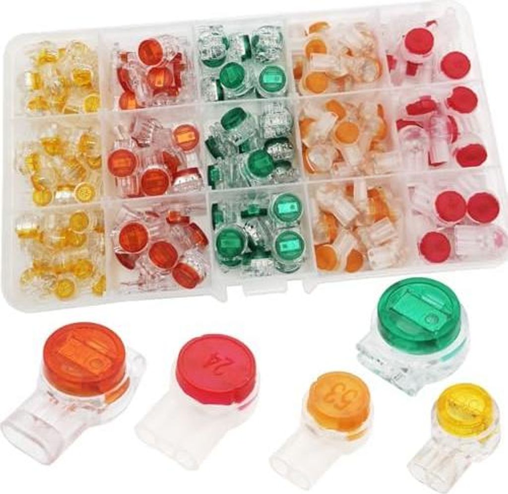 Telefon Kabel Verbinder, CTRICALVER UY/UY2/UR/UR2/UG Einzeladerverbinder Kit, Fettfüllung Telefonleitungsanschluss, Kabel Verbinder (174 Stück)