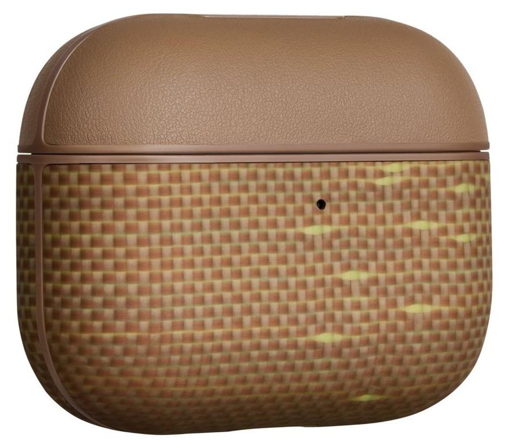 PITAKA Hülle für AirPods Pro 3, Aramidfaser, Gold, Dual-Material-Design