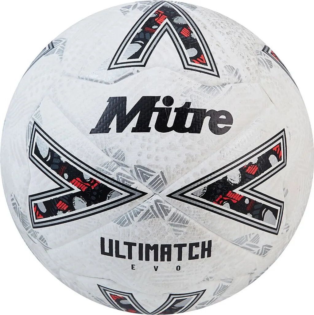 Mitre Ultimax Evo Pallone Calcio Grigio 5 Professionale FIFA Quality Pro