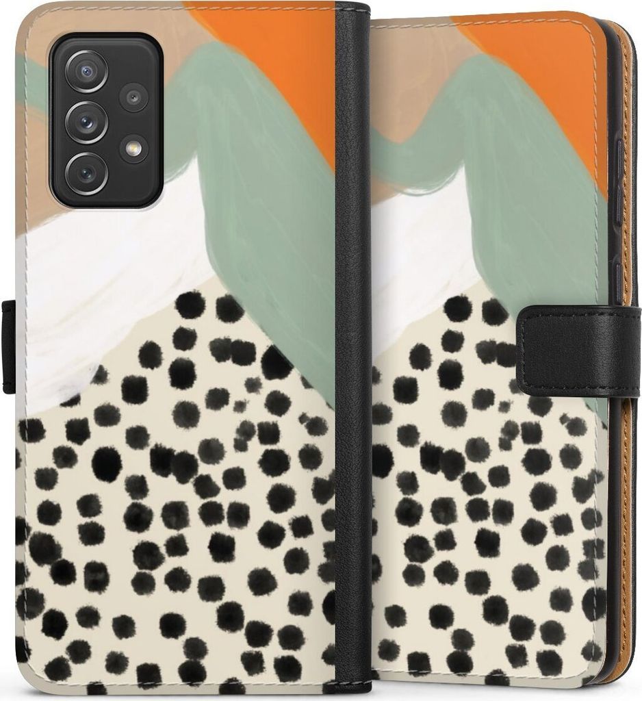 DeinDesign Klapphülle für Samsung Galaxy A72 Handytasche Lederhülle Tasche Abstrakt Boho Kunst