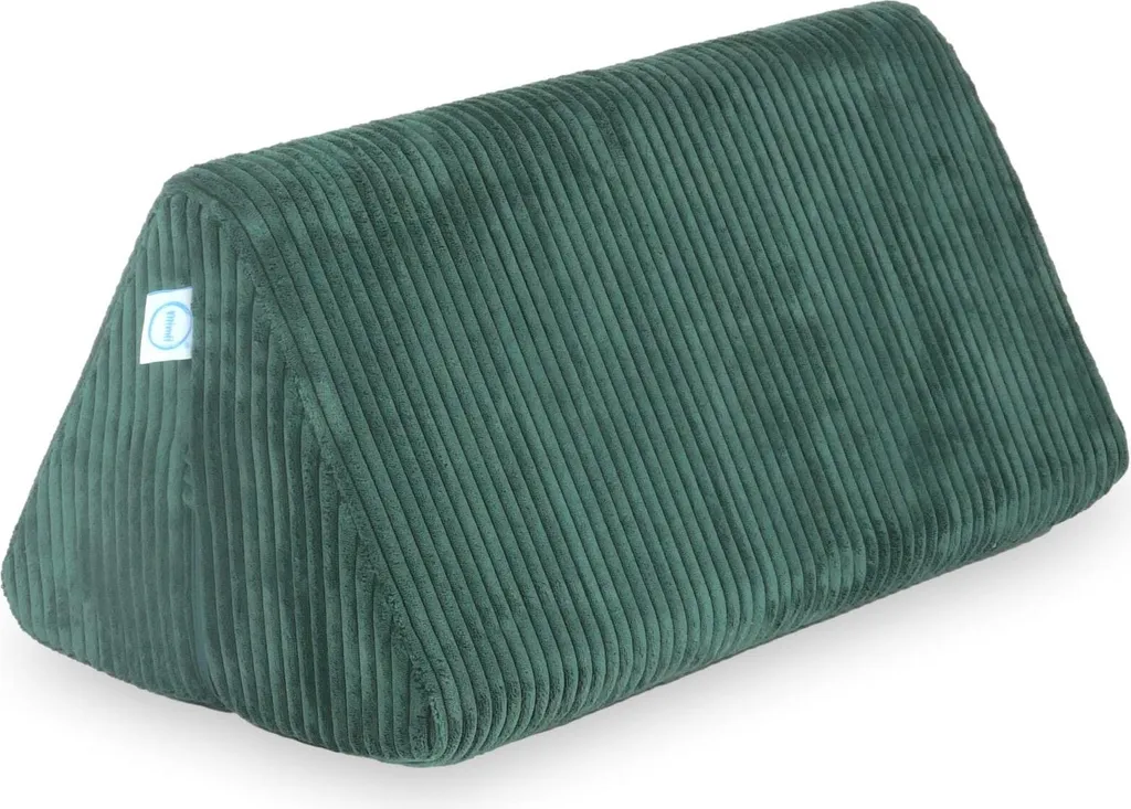 Cuscino Triangolo Divano Verde Velluto | Tasca Porta Smartphone