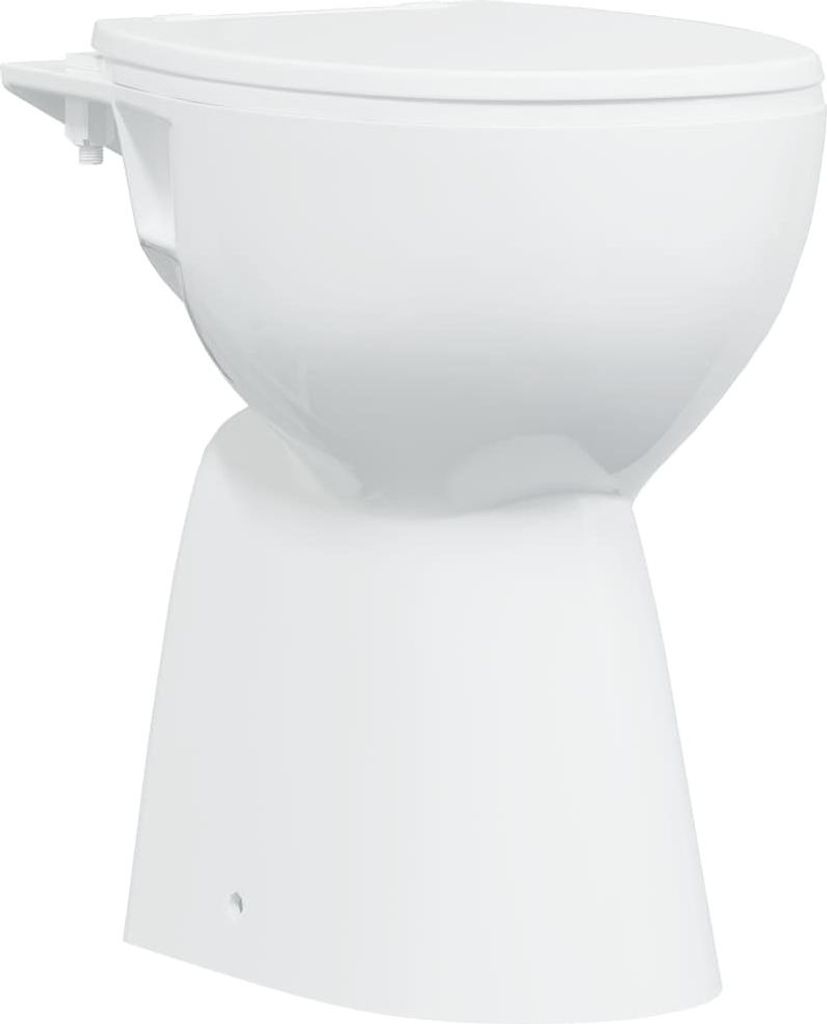 vidaXL Randloses WC 7 cm Extra Höhe Soft-Close Keramik Weiß Produktbild 