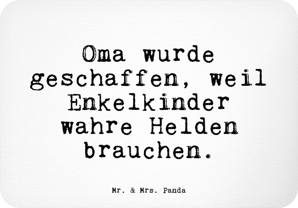Mr. & Mrs. Panda magnet Oma wurde geschaffen, weil... - Weiß - Geschenk, Spruch Sprüche Weisheiten Zitate Lustig Weisheit Worte, haftmagnet, Pinn...