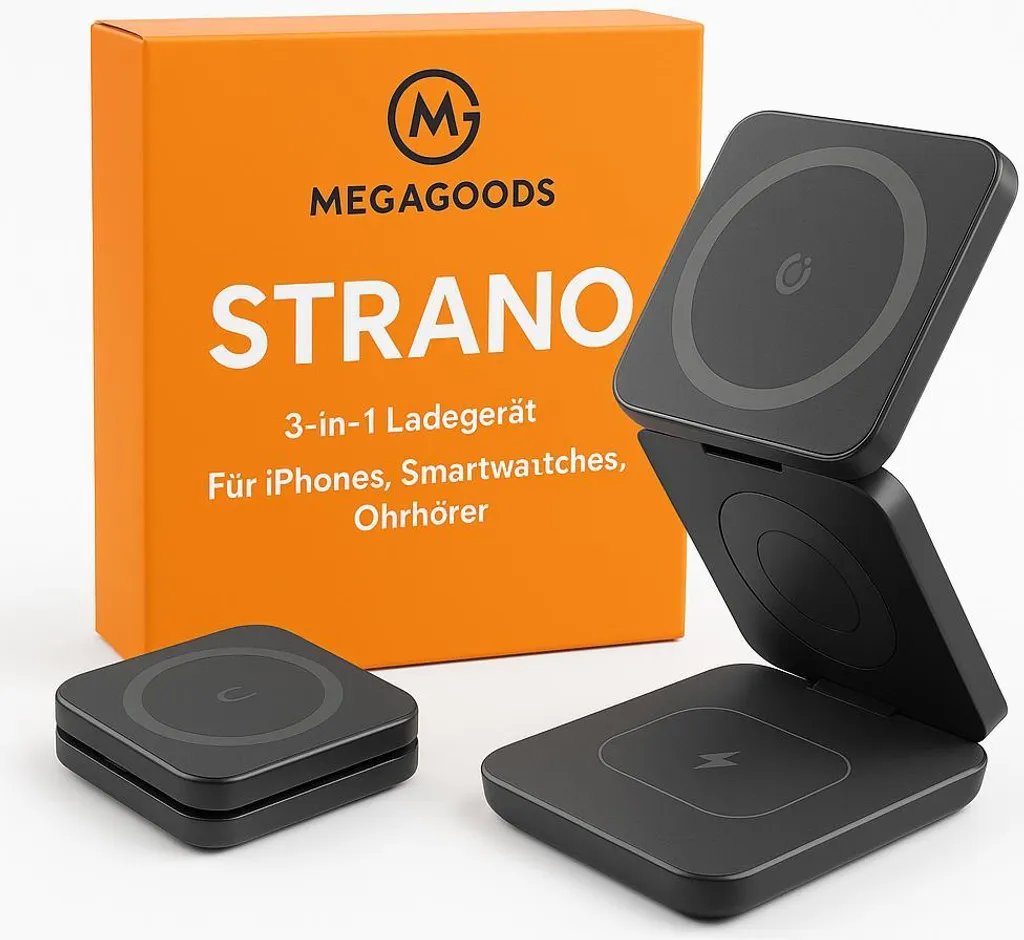 Chargeur sans fil compact et triple dock magnétique pour iPhone 13 12