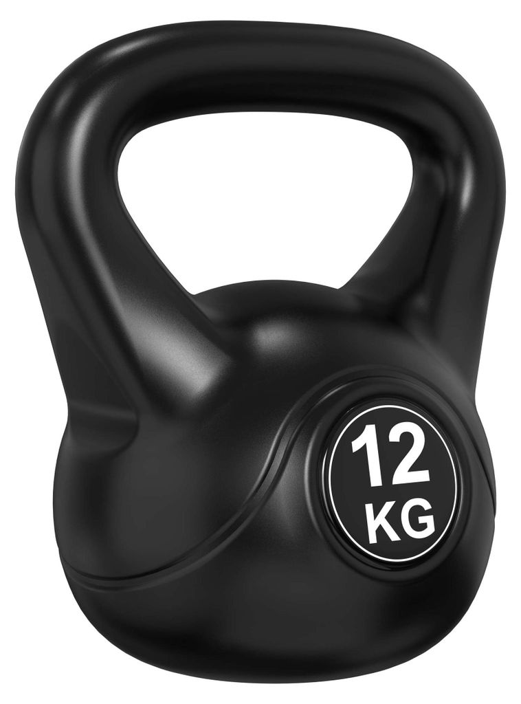 Tunturi Kugelhantel, Kettlebell, PVC mit Sand gefüllt, 12 Produktbild 