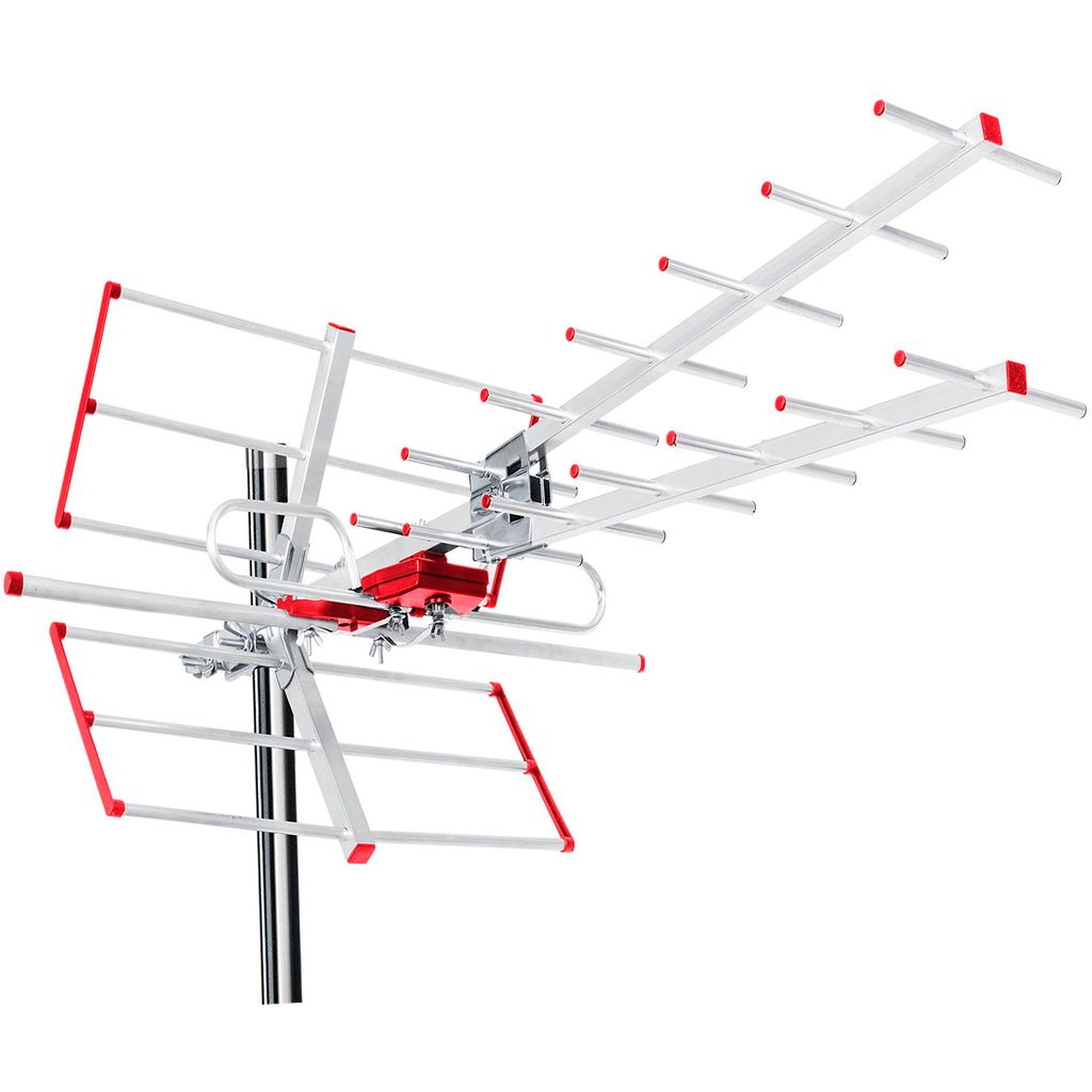 Aktive TV Außenantenne DVB-T2 mit LTE-Filter Full HD Produktbild 