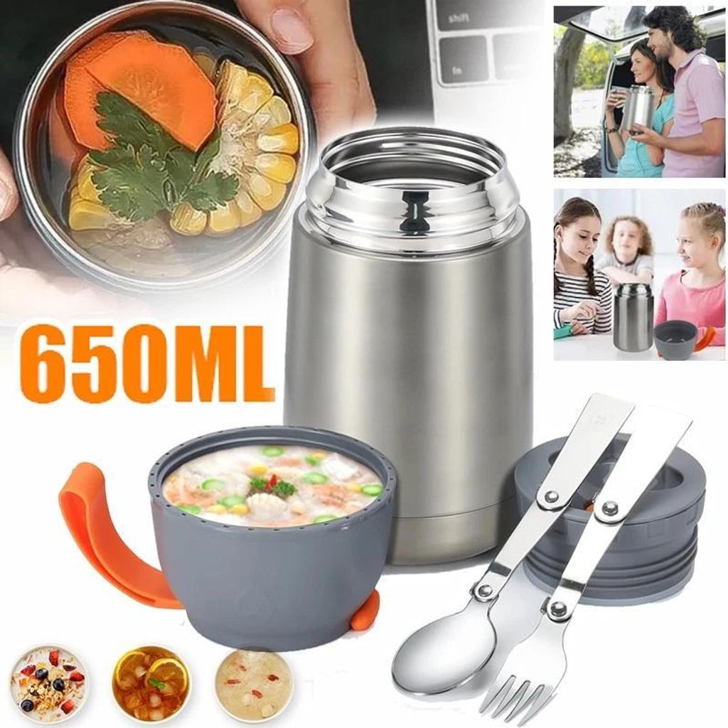 Récipient isotherme Thermos pour repas Soupes Plats Boîte à Image du produit 