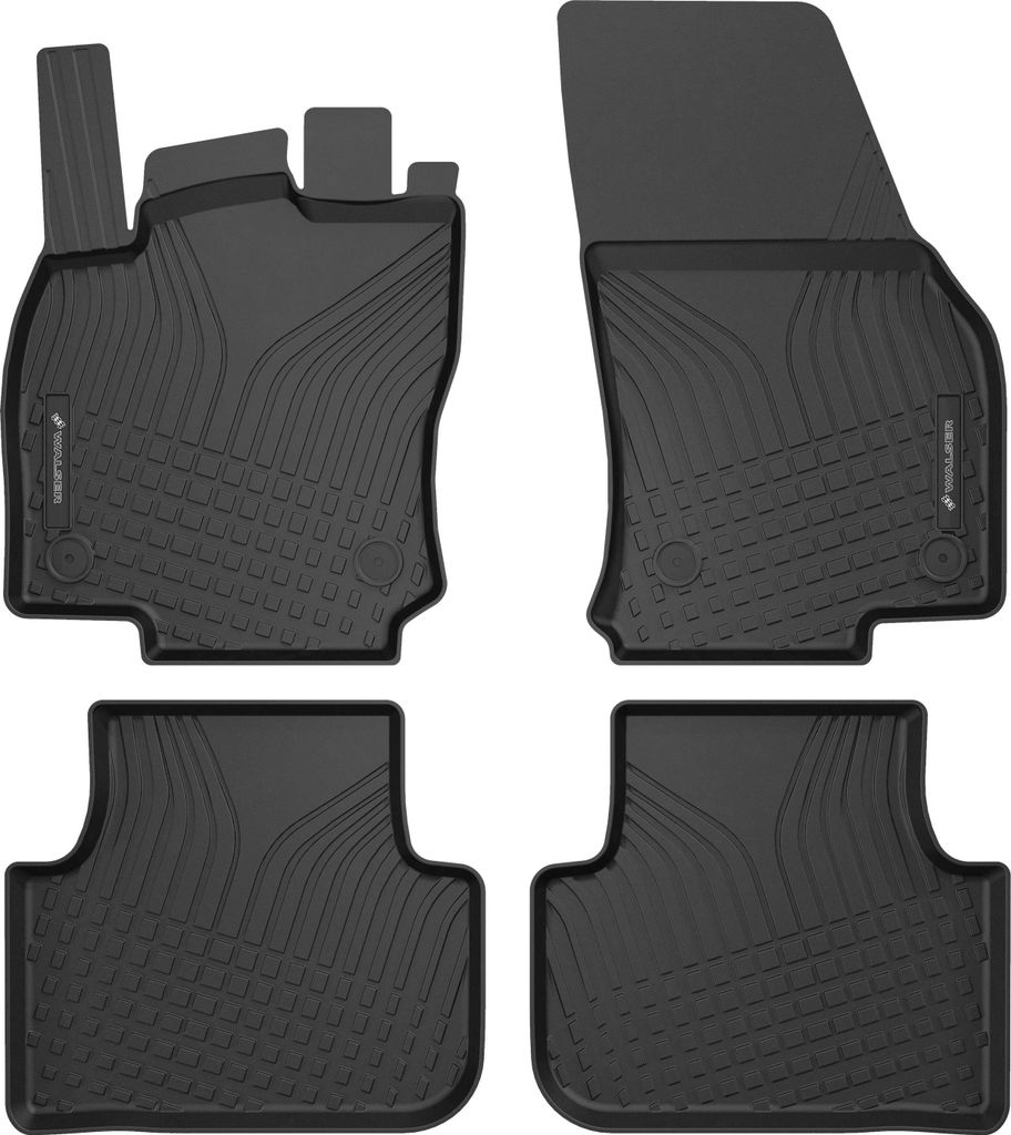 WALSER Premium Fussmatten Auto für VW Golf Sportsvan VII (AM1, AN1) 02/2014-08/2020, 100% passgenaue Gummimatten Auto - EU, robuste Fußmatten Aut...