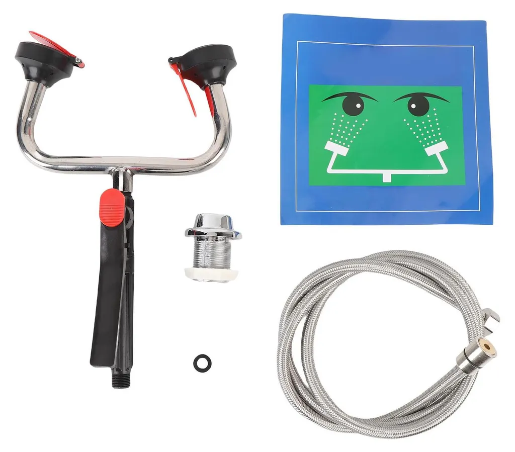 Kit douche oculaire secours : solution contre projections chimiques
