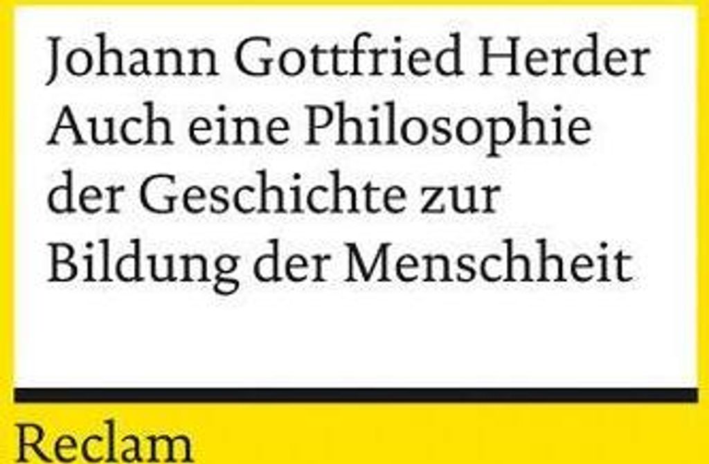 Auch eine Philosophie der Geschichte zur Bildung der Menschheit