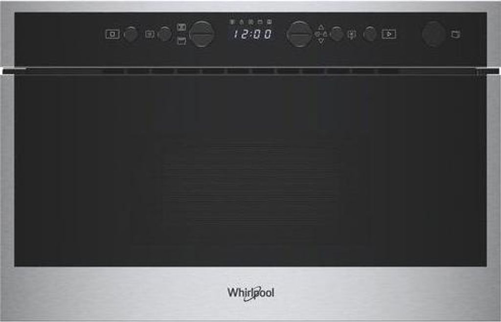 Mikrowelle WHIRLPOOL, Einbau, 750/700 W, Volumen 22 l, Grill, schwarz + Edelstahl