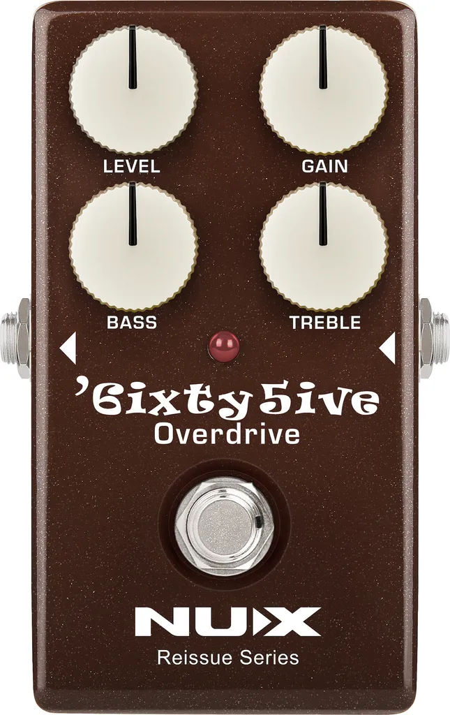 Pédale d'effet Overdrive analogique NUX 6ixty5ive pour ampli à lampes