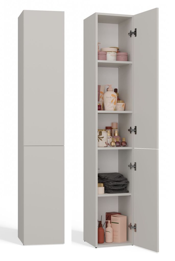 Wąska szafka łazienkowa 31 cm ATSO - kaszmir Zdjęcie produktu 1