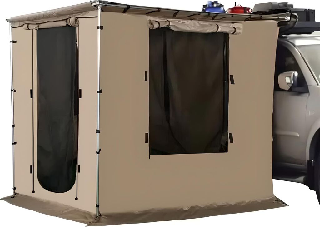 Markisenvorzelt Khaki Automarkise/Zelt 250x300x200cm mit optionalem Vorzelt Autozelt