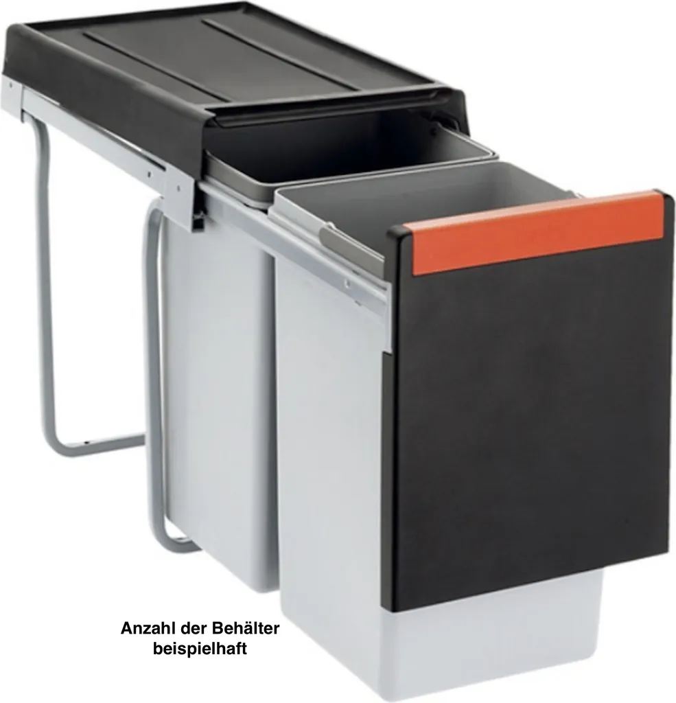 Trieur Franke Cube 30 Coulissant Manuel - 1x20L et 1x10L Gris