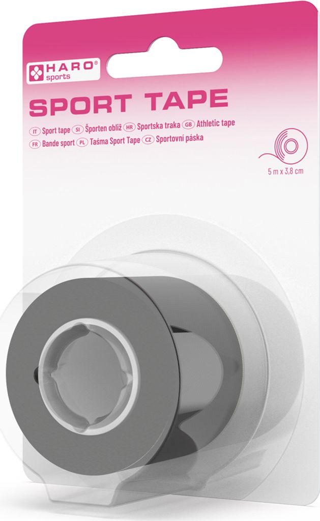 HARO Sport-Tape 38 mm x 5 m schwarz aus Baumwolle