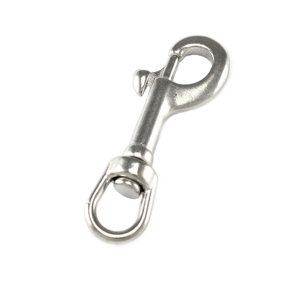 Karabinerhaken mit Wirbel 65mm Edelstahl / A4 Wirbelkarabiner