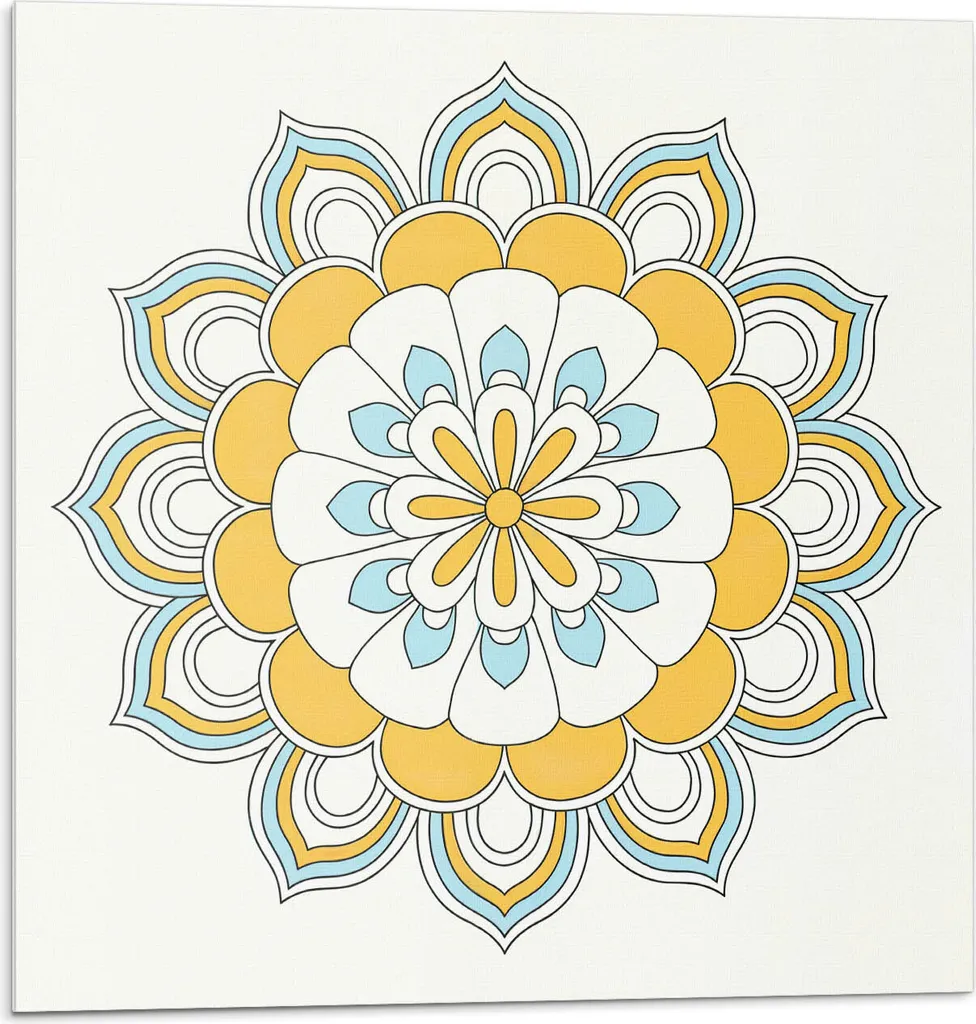 Mandala floreale - Piastrelle murali 3D autoadesive - Pannelli in PVC e vinile - Piastrelle per cucina e bagno - Decalcomanie murali decorative - 20 pezzi 20 x 20 cm