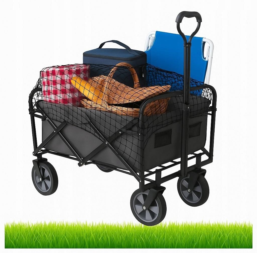 Ekspand | Strandwagen Wt03-2 - Grau - 145 L - Klappbar - 10 Kg - Gartenwagen