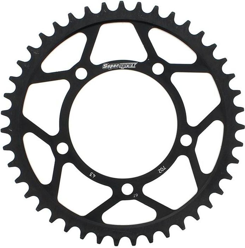Stahl-Kettenrad Supersprox 525 - 43Z (schwarz) RFE-702:43-BLK|ID 100,0 LK 120,0 5-Loch